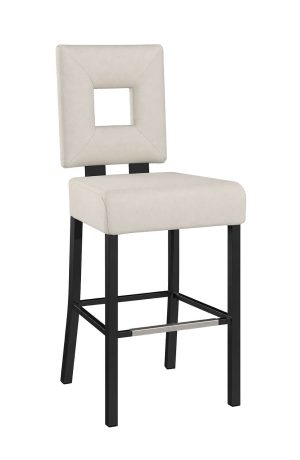 Classic Upholstered Bar Stool with Back Cutout - Celia - MTS Seating