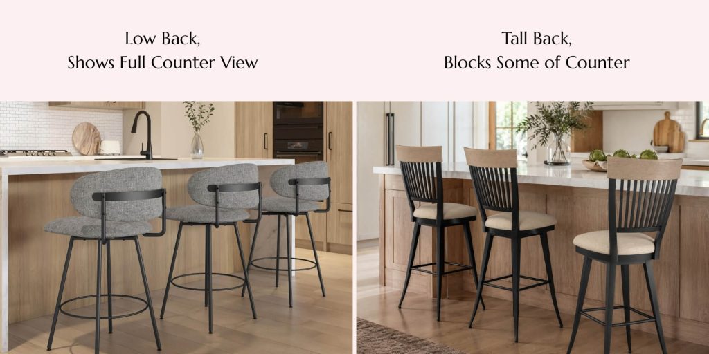 Low Back vs Tall Back for Kitchen Islands