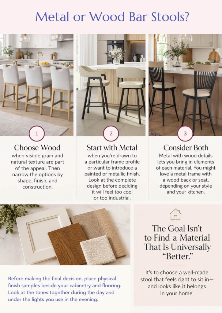 Metal or wood bar stools