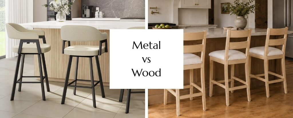 Featuring Carmen stools (left) and Cadira stools (right)