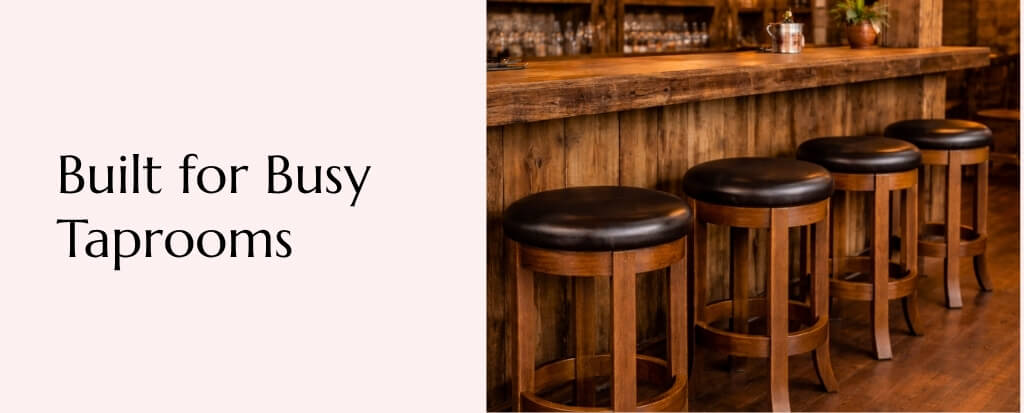Featuring the Belmont bar stools