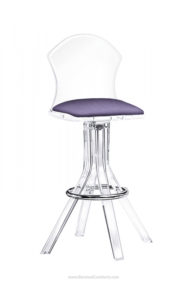 Buy Muniz Aspen Clear Acrylic Swivel Bar Stool Free shipping!