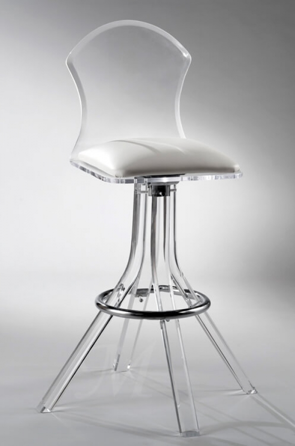 Buy Muniz Aspen Clear Acrylic Swivel Bar Stool Free shipping!