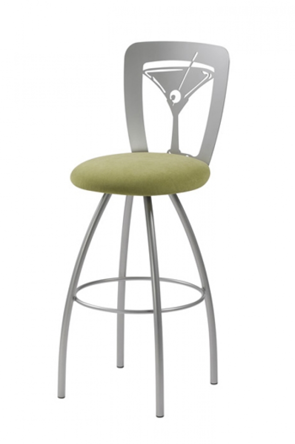 Trica's Martini Swivel Counter Stool w/ Laser Cut Martini Glass