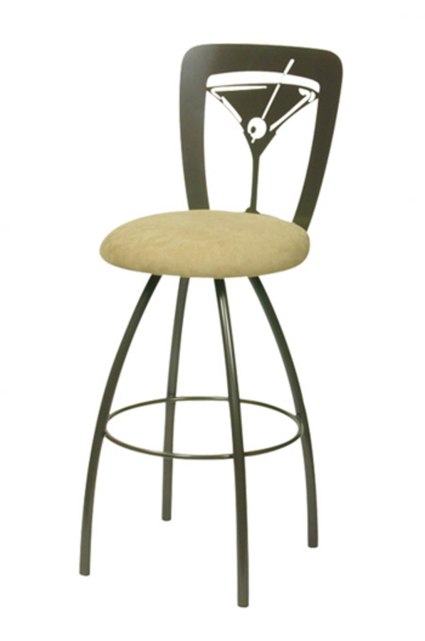 Trica's Martini Swivel Counter Stool w/ Laser Cut Martini Glass