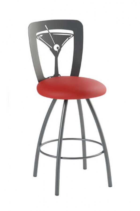 Trica's Martini Swivel Counter Stool w/ Laser Cut Martini Glass