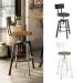 Amisco's Architect Industrial Metal Bar Stool with Metal Back