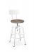 Amisco's Architect White Industrial Bar Stool with Wood Seat