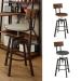Amisco's Architect Industrial Metal Bar Stool with Wood Back