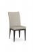 Amisco's Alto Comfortable Padded Metal Dining Chair in Black and Brown