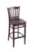 Holland's Hampton 3120 Wooden Bar Stool with Back in Dark Cherry Wood Finish