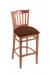 Holland's Hampton 3120 Wooden Barstool in Medium Wood Finish and Redish Brown Vinyl Seat