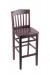 Holland's #3110 Hampton Stationary Wooden Bar Stool with Back in Dark Cherry Wood Finish
