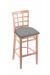 Holland's Hampton 3130 Barstool with Back in Natural Wood and Gray Seat Cushion