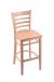 Holland's Hampton #3140 Barstool with Back in Natural Wood