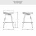 Amisco's Nox Counter Height Dimensions