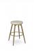 Amisco's Nox Backless Swivel Counter Stool in Gold Metal