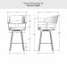 Amisco's Grissom Swivel Bar Stool Dimensions for Counter Height