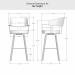 Amisco's Grissom Swivel Bar Stool Dimensions for Bar Height