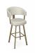 Amisco's Grissom Modern Gold Swivel Bar Stool with Curved Back