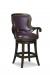 Fairfield's Melrose Wood Swivel Counter Stool with Arms and Nailhead Trim