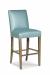 Fairfield's Evans Wooden Stool with Upholstered Seat and Back and Nailhead Trim
