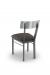 Amisco's Lauren Side Chair with Stainless Steel Backrest and Seat Cushion