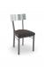 Amisco's Lauren Side Chair with Stainless Steel Backrest and Metal Frame