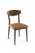 Amisco's Hint Side Chair with Wood Backrest and Seat Cushion