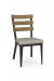 Amisco's Dexter Industrial Dining Chair with Wood Slat Back, Metal Frame, and Seat Cushion