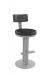 Amisco's Empire Swivel Stool with Backrest and Pedestal Base