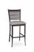 Amisco's Edwin Stationary Transitional Espresso Bar Stool with Ladder Back Design
