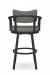Amisco's Jonas Swivel Bar Stool with Arms and Upholstered Back
