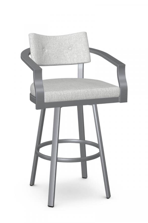 Amisco's Jonas Wide Swivel Bar Stool w/ Arms • Barstool Comforts