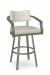 Amisco's Jonas Modern Bar Stool Upholstered with Arms - Taupe Gray