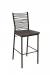 Amisco's Crescent Bar Stool with Wood Seat and Zig Zag Backrest