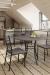 Amisco Crescent Bar Stools and Chairs in Modern Industrial Kitchen