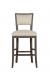 Fairfield's Hale Modern Wood Counter Stool in Cream and Brown - View of Front