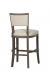 Fairfield's Hale Modern Wood Counter Stool in Cream and Brown - View of Back