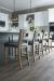 Fairfield's Dilworth Modern Classic Wood Bar Stools in modern White and Gray Kitchen