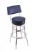 Holland Bar Stool's C7C4 Classic Series Blue and Chrome Swivel Bar Stool with Back