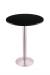 214-16 Stainless Steel 30" Round Black Table