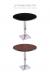 Holland's 217 Chrome Table with 36" Round Top in Black and Mahogany