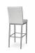 Amisco's Melrose Modern Gray Upholstered Bar Stool with Back - Back View
