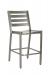 Woodard's Palm Coast Outdoor Ladder Back Stationary Bar Stool in Silver