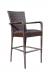 Woodard's All-Weather Padded Bar Stool with Tall Backrest and Arms, 30" Bar Height