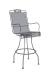 Woodard's Briarwood Outdoor Swivel Bar Stool with Arms shown in Textured Black finish