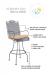 Features of the Woodard Briarwood Swivel Stool with Arms