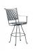 Woodard's Maddox Wrought Iron Outdoor Swivel Bar Stool with Arms