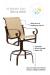 Features of the Woodard's Belden Sling Bar Stool with Arms